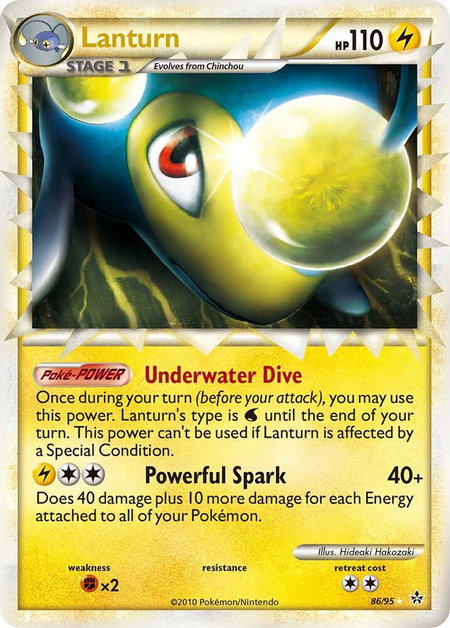 Lanturn (Prime) - Unleashed Pokémon trading card