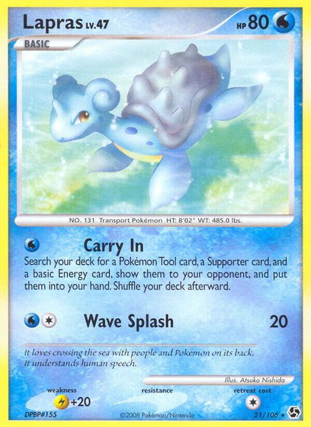 Lapras - Great Encounters Pokémon trading card