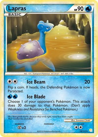 Lapras - HeartGold SoulSilver (HS) #24/123 - Rare Pokémon Trading Card