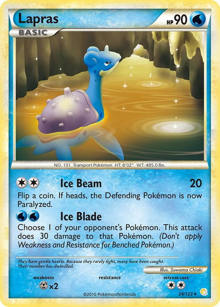 Lapras - HeartGold SoulSilver Pokémon trading card