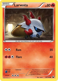 Larvesta (20) - Dark Explorers (DEX) #20/108 - Common Pokémon Trading Card
