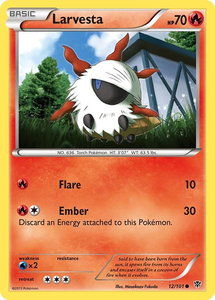 Larvesta - Plasma Blast (PLB) #12/101 - Common Pokémon Trading Card