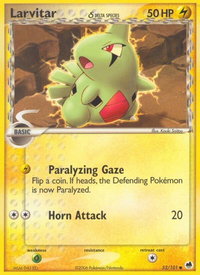Larvitar (Delta Species) - Dragon Frontiers (DF) #52/101 - Common Pokémon Trading Card