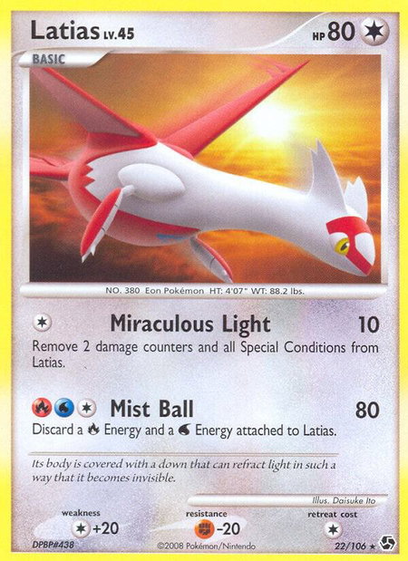 Latias - Great Encounters Pokémon trading card