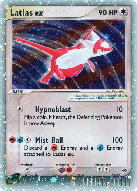 Latias ex trading card from Dragon Latias ex - Dragon Pokémon trading card