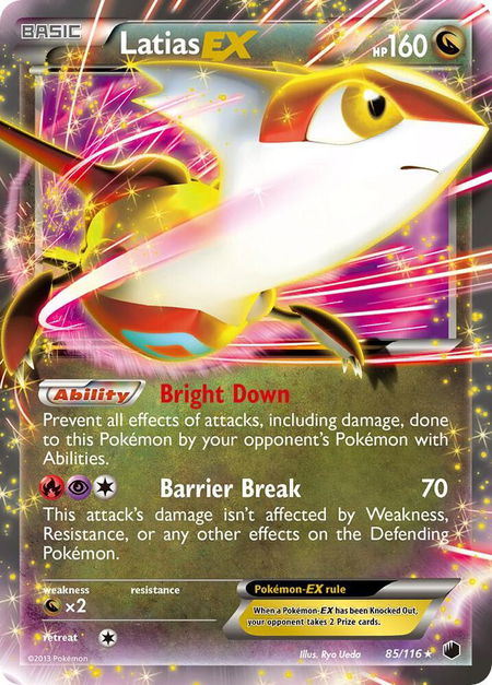 Latias EX - Plasma Freeze Pokémon trading card