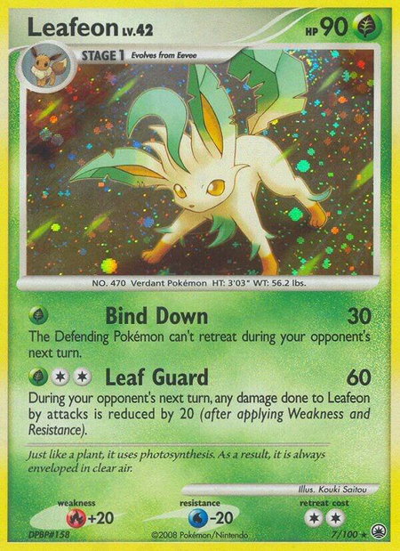 Leafeon (7) trading card from Majestic Dawn Leafeon (7) - Majestic Dawn Pokémon trading card