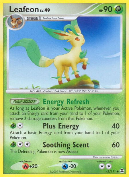 Leafeon - Rising Rivals Pokémon trading card