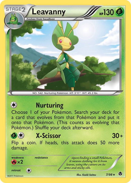 Leavanny (7) trading card from Emerging Powers Leavanny (7) - Emerging Powers Pokémon trading card