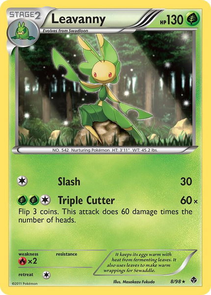 Leavanny (8) trading card from Emerging Powers Leavanny (8) - Emerging Powers Pokémon trading card