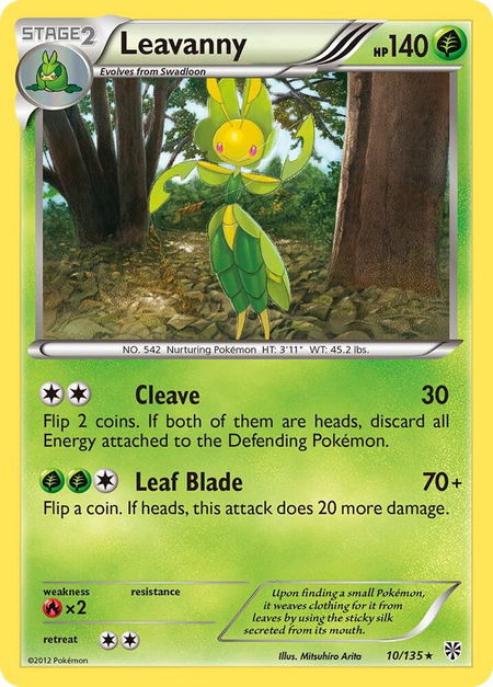 Leavanny - Plasma Storm Pokémon trading card