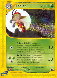 Ledian (15) - Skyridge (SK) #015/144 - Rare Pokémon Trading Card