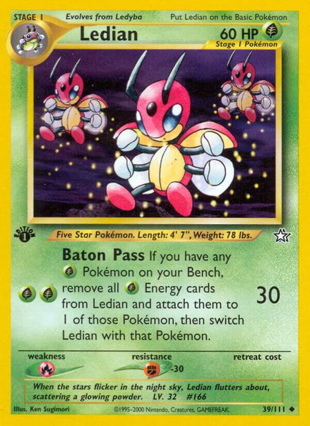 Ledian - Neo Genesis Pokémon trading card