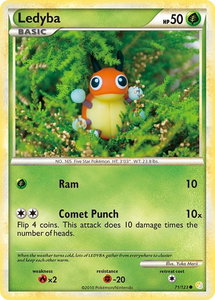 Ledyba - HeartGold SoulSilver (HS) #71/123 - Common Pokémon Trading Card