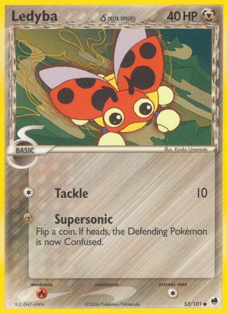 Ledyba (Delta Species) - Dragon Frontiers Pokémon trading card