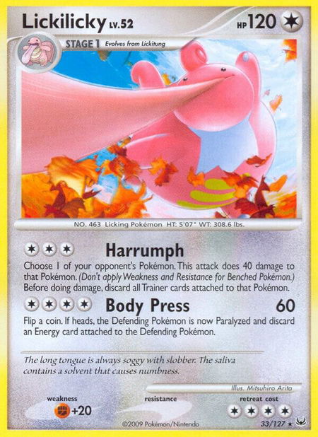Lickilicky - Platinum Pokémon trading card