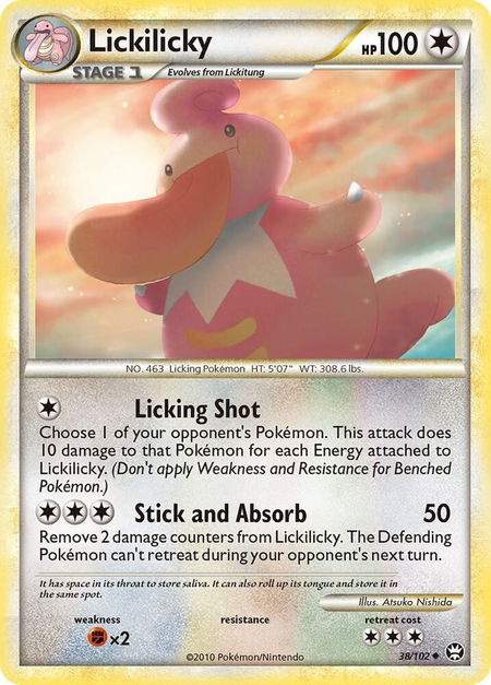Lickilicky trading card from Triumphant Lickilicky - Triumphant Pokémon trading card