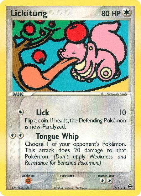 Lickitung - FireRed & LeafGreen Pokémon trading card