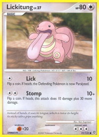 Lickitung - Secret Wonders (SW) #91/132 - Common Pokémon Trading Card