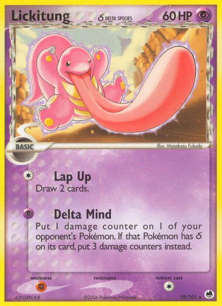 Lickitung (Delta Species) - Dragon Frontiers Pokémon trading card