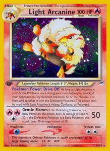 Light Arcanine - Neo Destiny (N4) #012/105 - Holo Rare Pokémon Trading Card