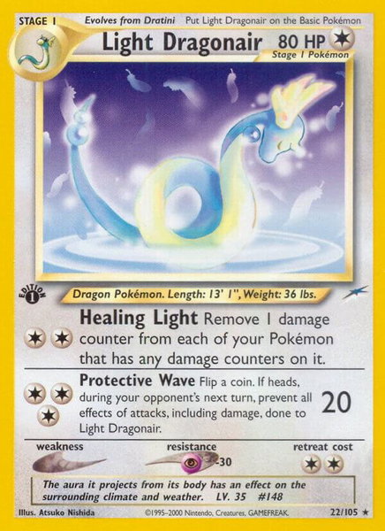 Light Dragonair trading card from Neo Destiny Light Dragonair - Neo Destiny Pokémon trading card