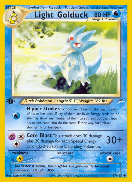 Light Golduck - Neo Destiny Pokémon trading card
