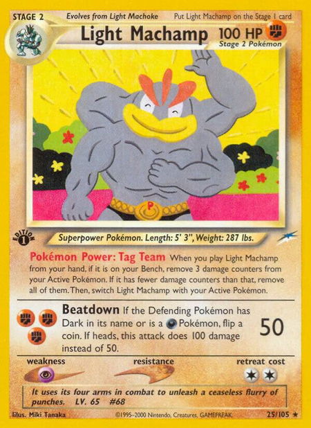 Light Machamp - Neo Destiny Pokémon trading card