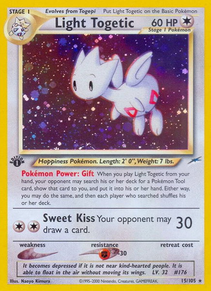 Light Togetic trading card from Neo Destiny Light Togetic - Neo Destiny Pokémon trading card