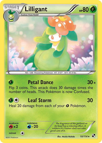 Lilligant - Black and White Pokémon trading card