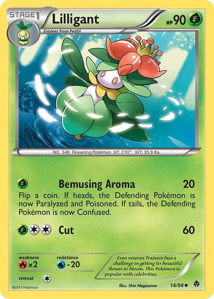 Lilligant - Emerging Powers Pokémon trading card