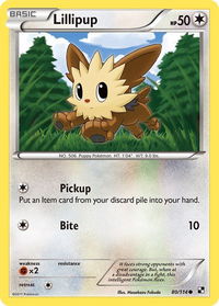 Lillipup (80) - Black and White (BLW) #80/114 - Common Pokémon Trading Card