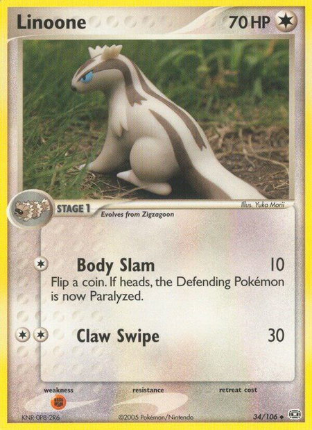 Linoone - Emerald Pokémon trading card