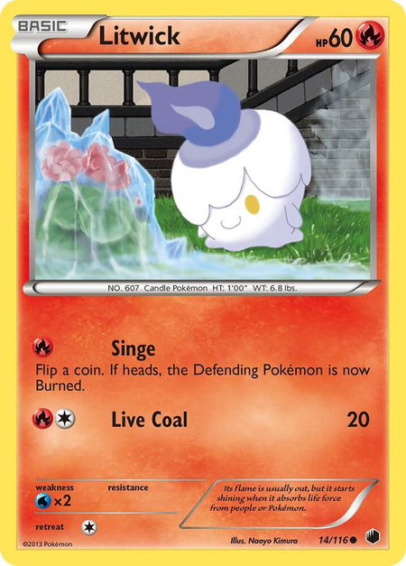 Litwick - Plasma Freeze Pokémon trading card