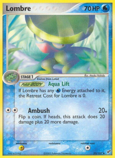 Lombre - 033/107 - Deoxys Pokémon trading card