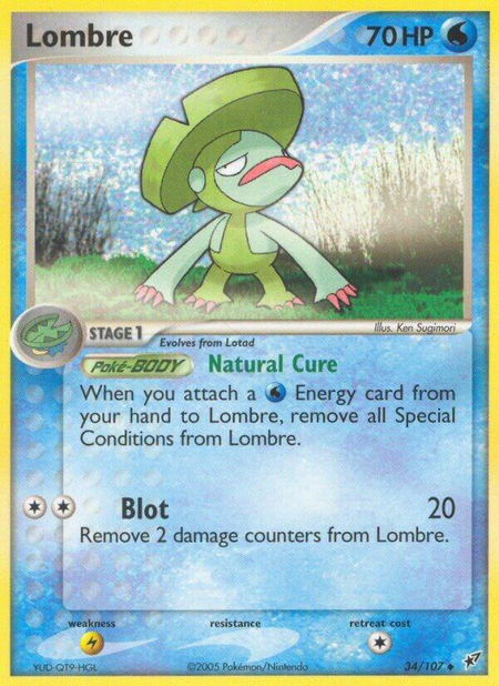 Lombre - 034/107 trading card from Deoxys Lombre - 034/107 - Deoxys Pokémon trading card