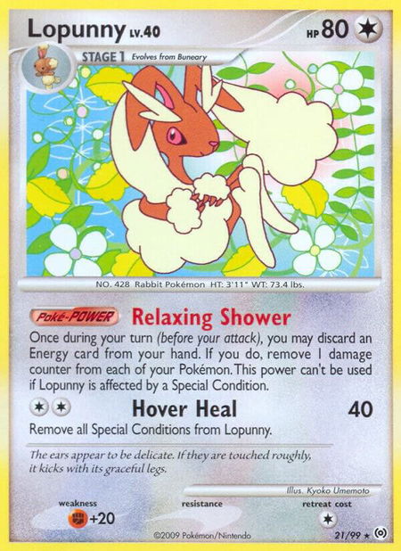 Lopunny - Arceus Pokémon trading card