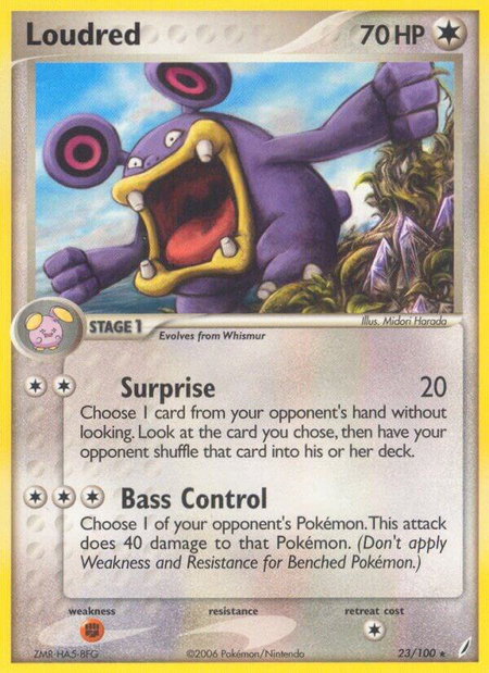 Loudred - Crystal Guardians Pokémon trading card