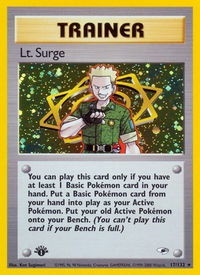 Lt. Surge (17) - Gym Heroes (G1) #017/132 - Holo Rare Pokémon Trading Card