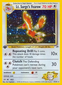 Lt. Surge's Fearow - Gym Heroes (G1) #007/132 - Holo Rare Pokémon Trading Card