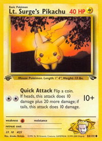 Lt. Surge's Pikachu - Gym Challenge (G2) #084/132 - Common Pokémon Trading Card
