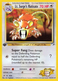 Lt. Surge's Raticate - Gym Heroes (G1) #051/132 - Uncommon Pokémon Trading Card