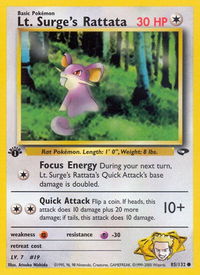 Lt. Surge's Rattata - Gym Challenge (G2) #085/132 - Common Pokémon Trading Card