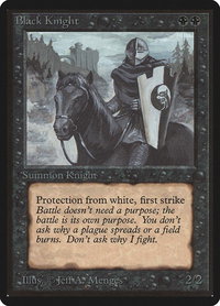 Black Knight - Beta Edition (LEB) #95 - Uncommon Magic: The Gathering Trading Card