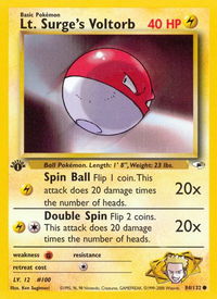 Lt. Surge's Voltorb - Gym Heroes (G1) #084/132 - Common Pokémon Trading Card