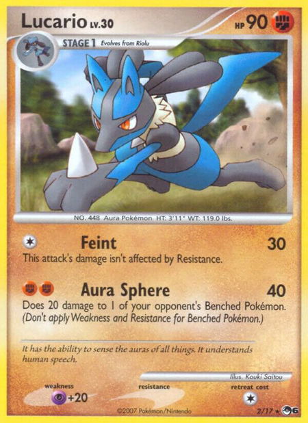 Lucario - POP Series 6 Pokémon trading card