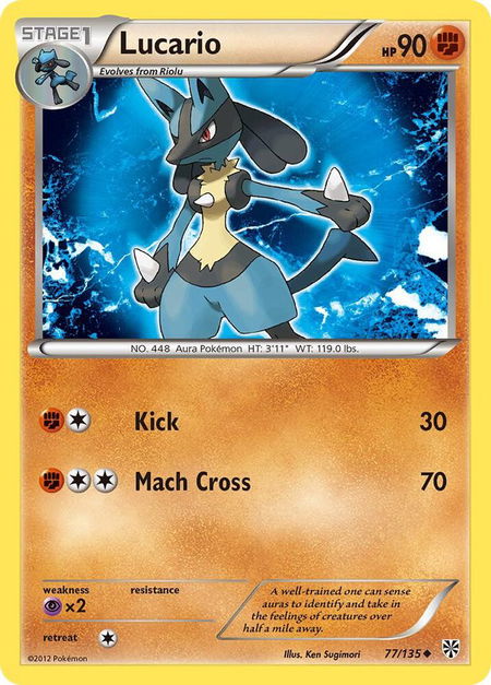 Lucario (77) - Plasma Storm Pokémon trading card