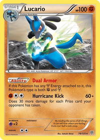 Lucario (78) - Plasma Storm (PLS) #78/135 - Holo Rare Pokémon Trading Card