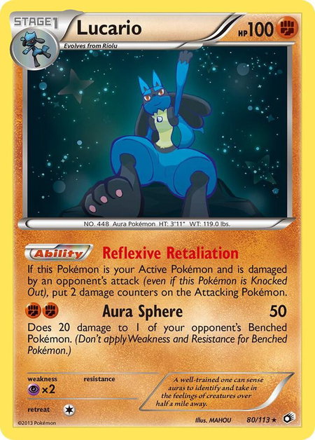 Lucario - Legendary Treasures Pokémon trading card