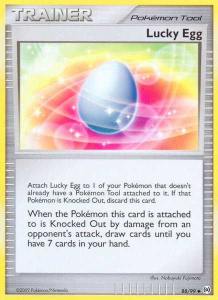 Lucky Egg trading card from Arceus Lucky Egg - Arceus Pokémon trading card